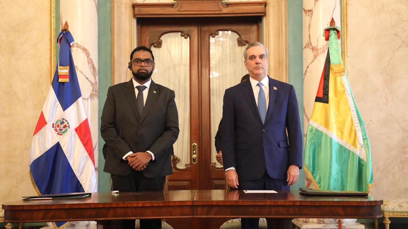 Presidente Dominicano y Presidente de Guyana
