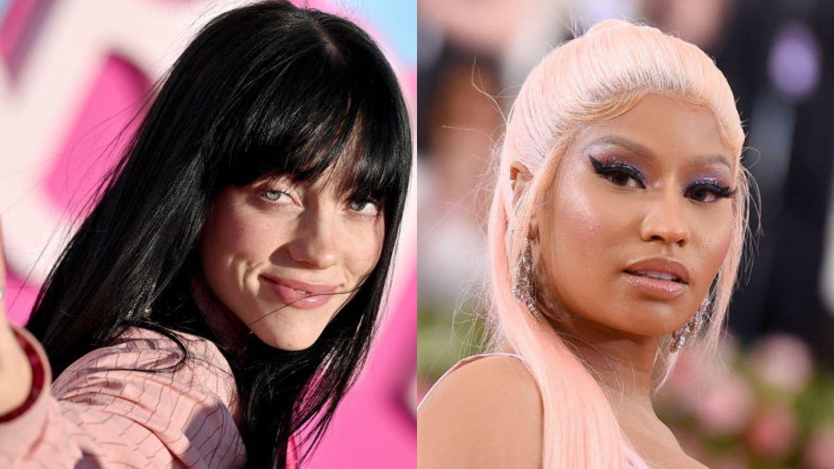 billie-eilish-y-nicki-minaj-en-imagenes-de-archivo
