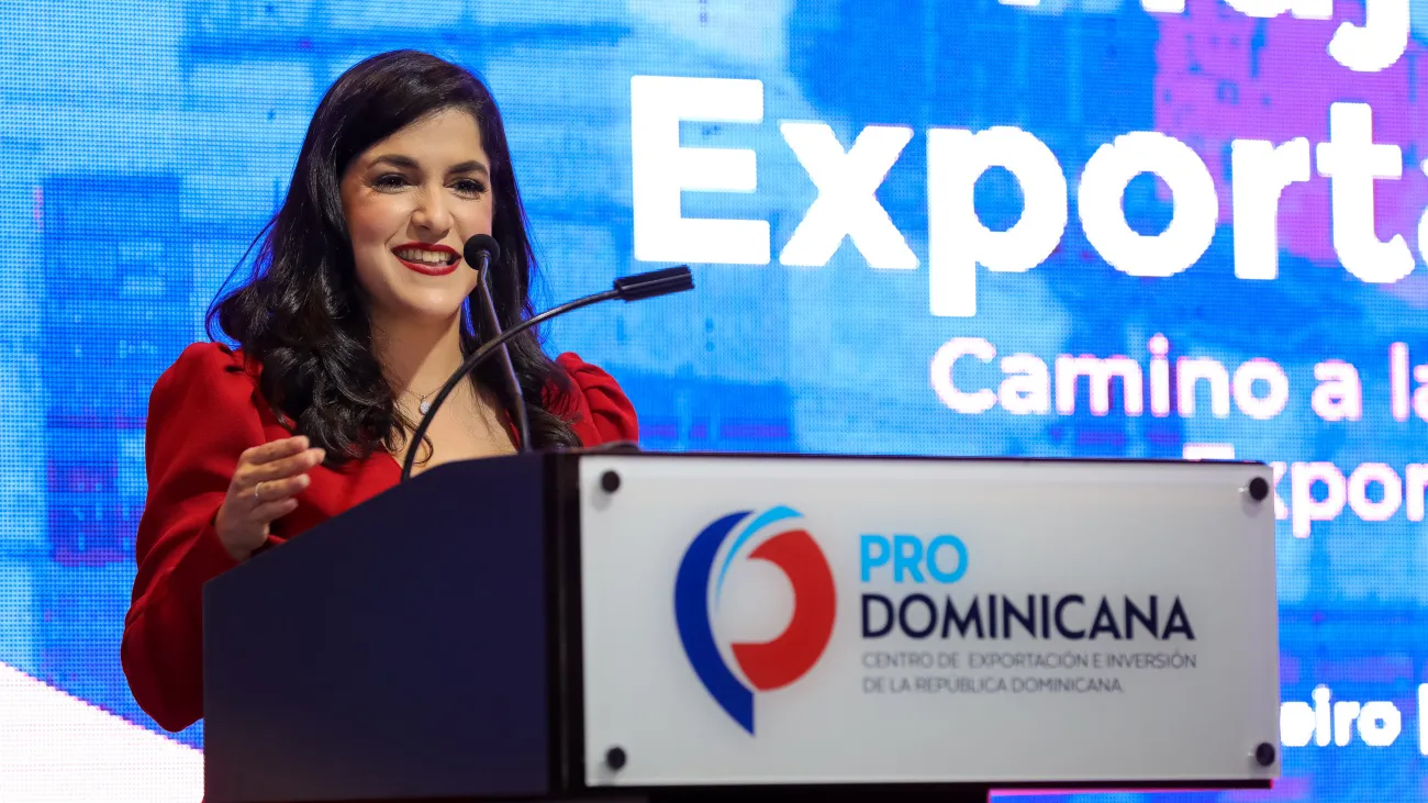 Biviana Riveiro Disla Directora de ProDominicana durante el II encuentro de Mujeres en Exportación