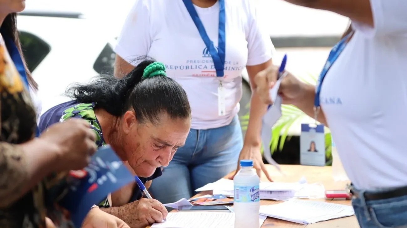 Una de las mujeres beneficiarias