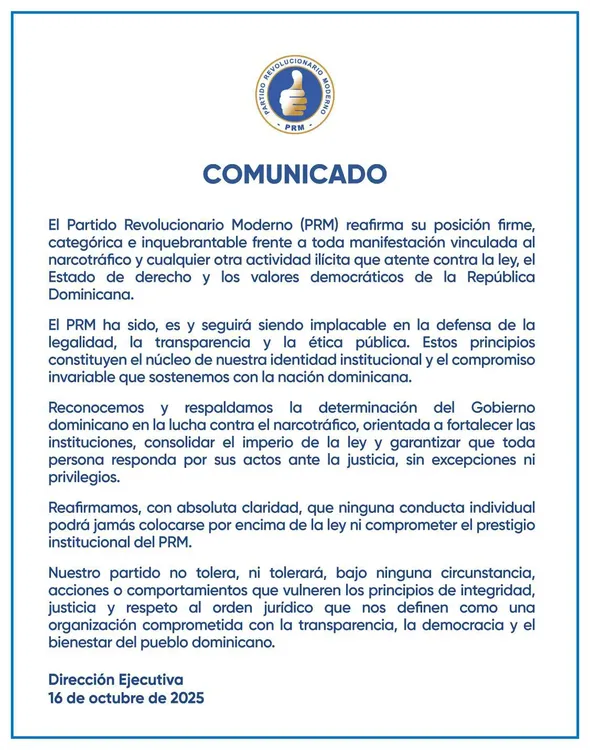Comunicado del PRM