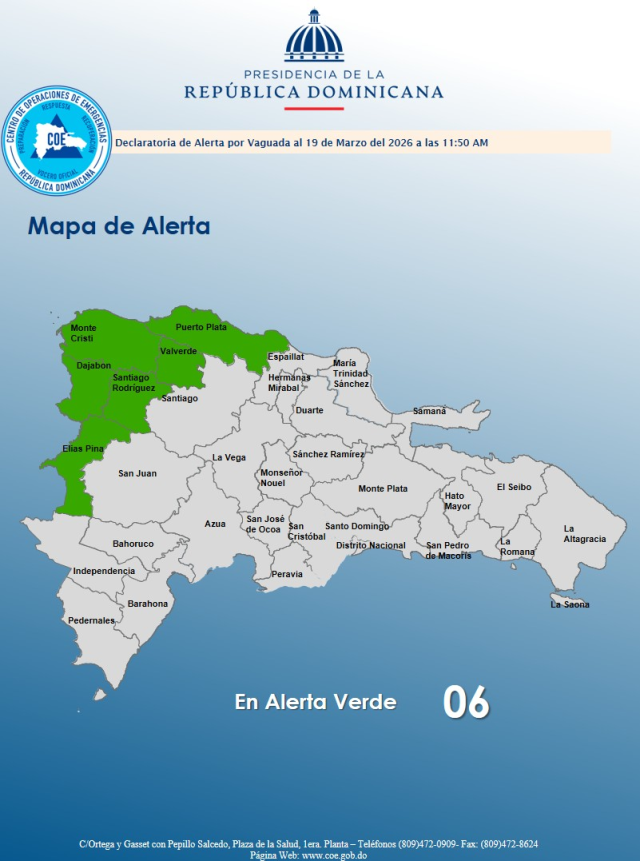 COE-emite-alerta-verde-para-seis-provincias-por-vaguada-prefrontal